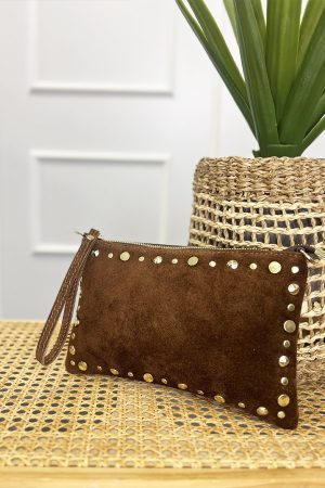 Bolso Cartera Tachas Piel ojala shop