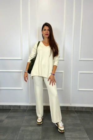 Conjunto Punto mujer tokio color marfil